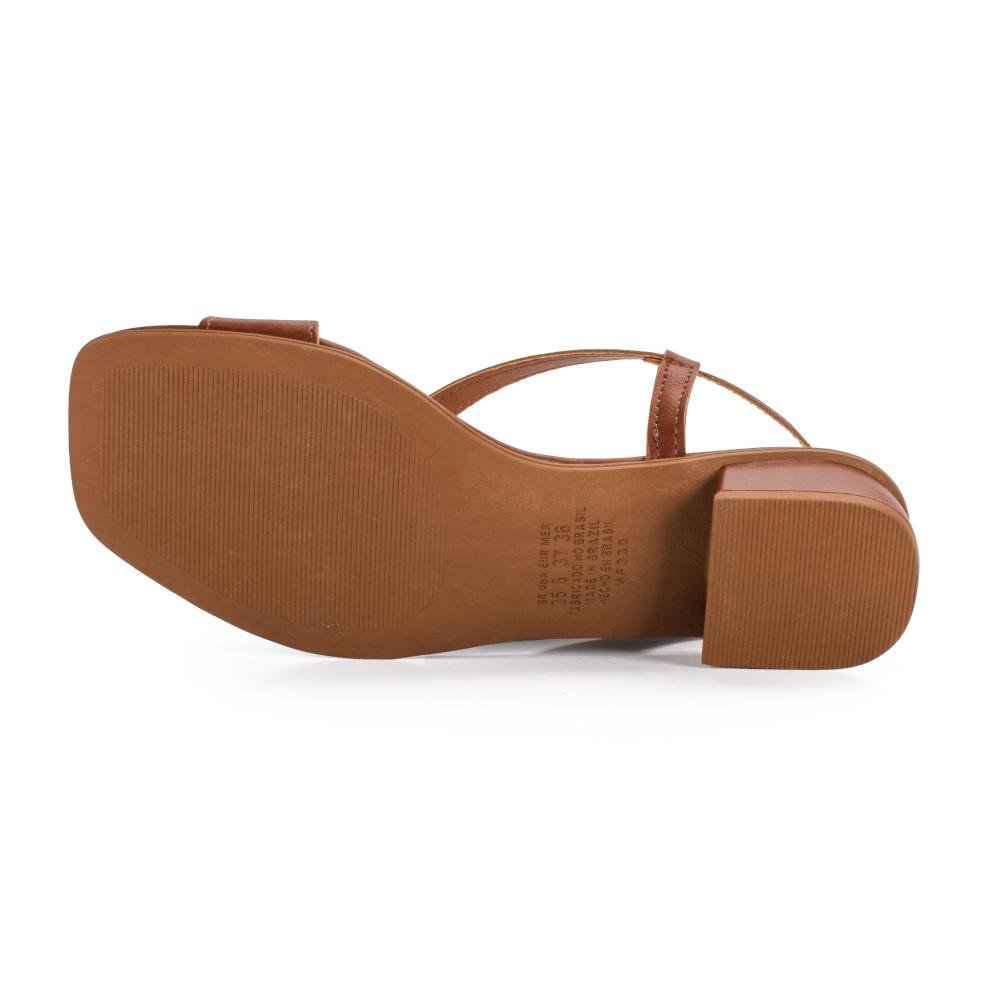 Sandália Mississipi de Salto Bloco Feminina J0551 Marrom 5