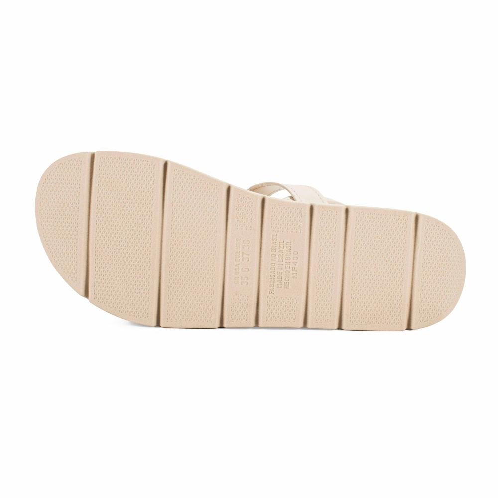 Sandália Mississipi Flatform Feminina J0214 Bege Claro 5