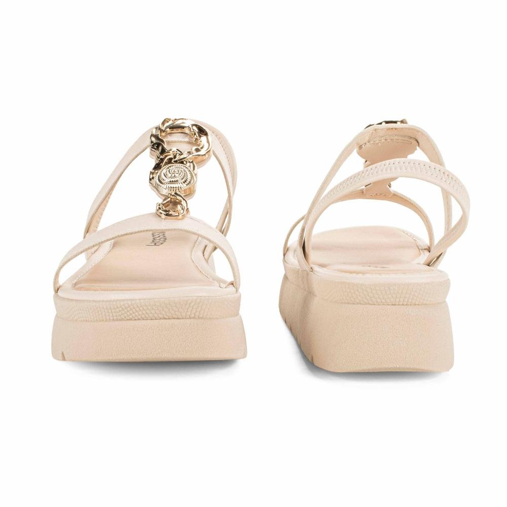 Sandália Mississipi Flatform Feminina J0214 Bege Claro 6