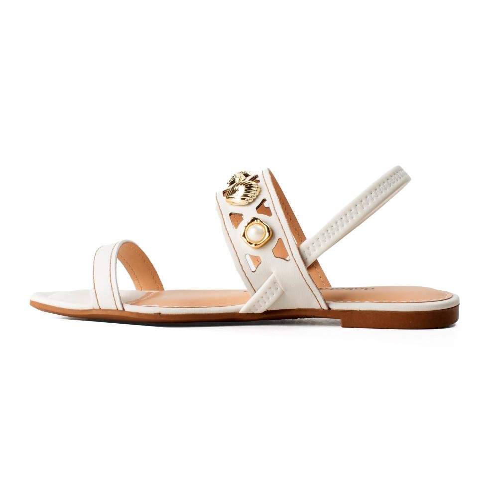 Sandália Dakota Rasteira Feminina Y9616 Branco 3