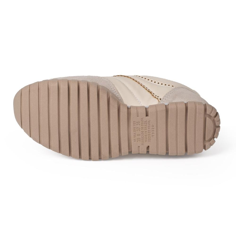 Tênis Tanara Jogging Feminino T9324 Cinza/Bege 5