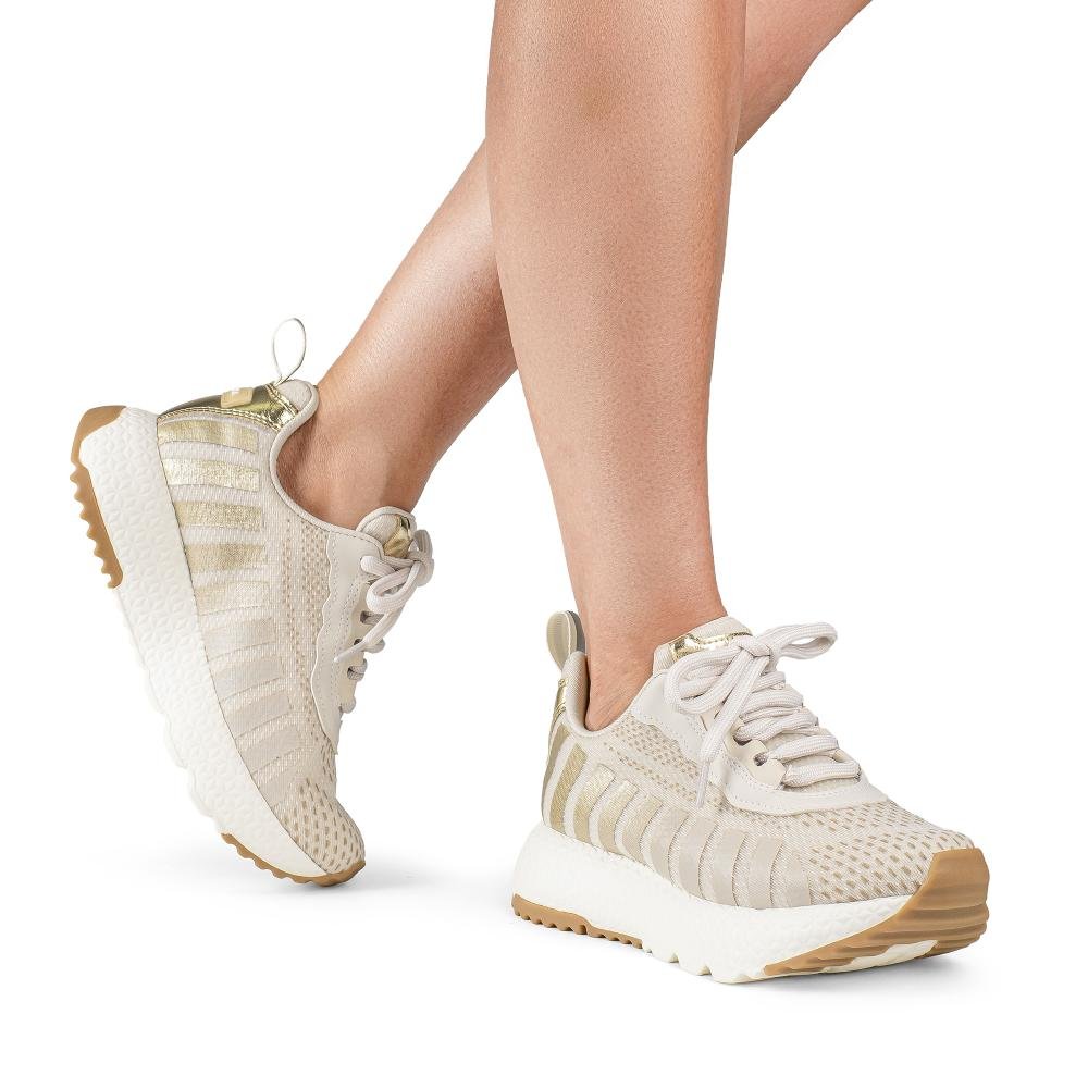 Tênis Tanara Casual Feminino T9411 Bege 2