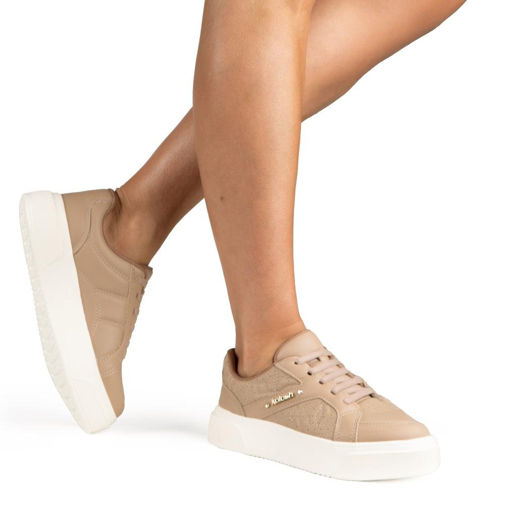 Tênis Kolosh Flatform Feminino C3545A Marrom Claro 2