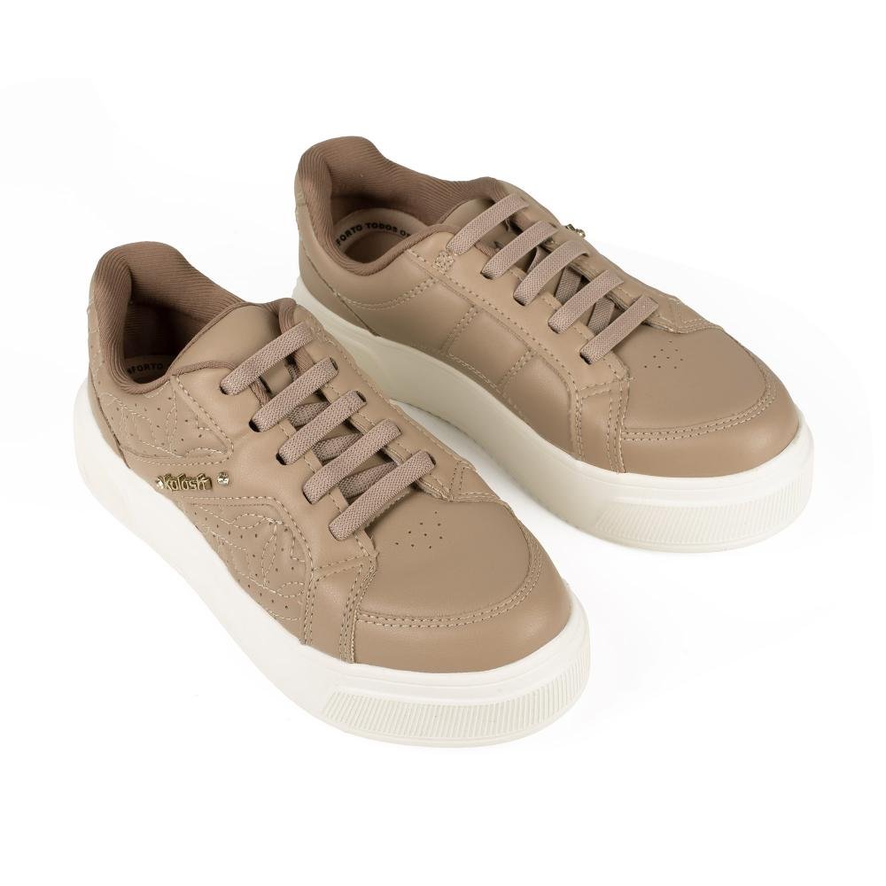 Tênis Kolosh Flatform Feminino C3545A Marrom Claro 5