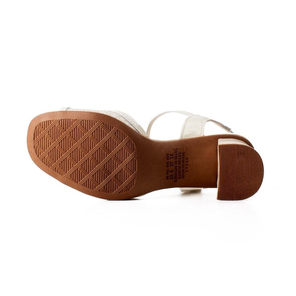 Sandália Dakota de Salto Bloco Feminina Y9744 Branco 4
