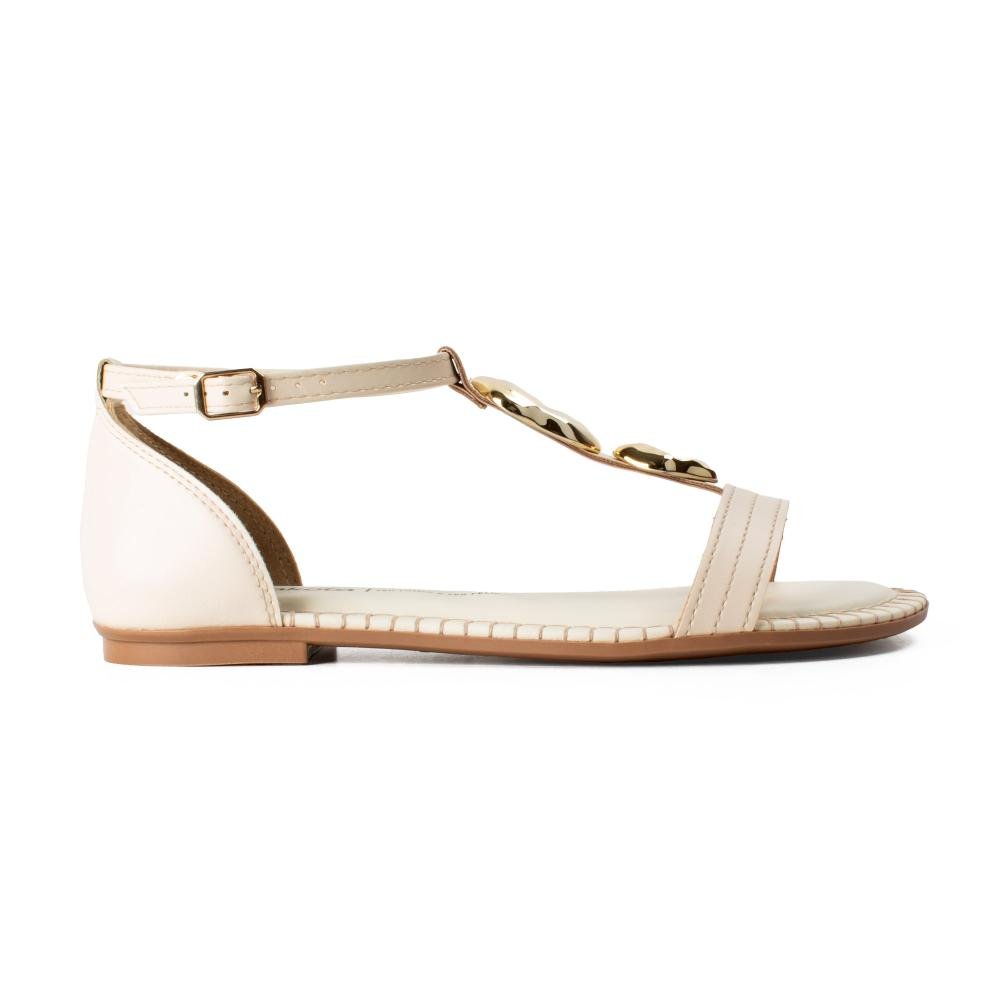 Sandália Dakota Rasteira Feminina DB242 Bege Claro 3