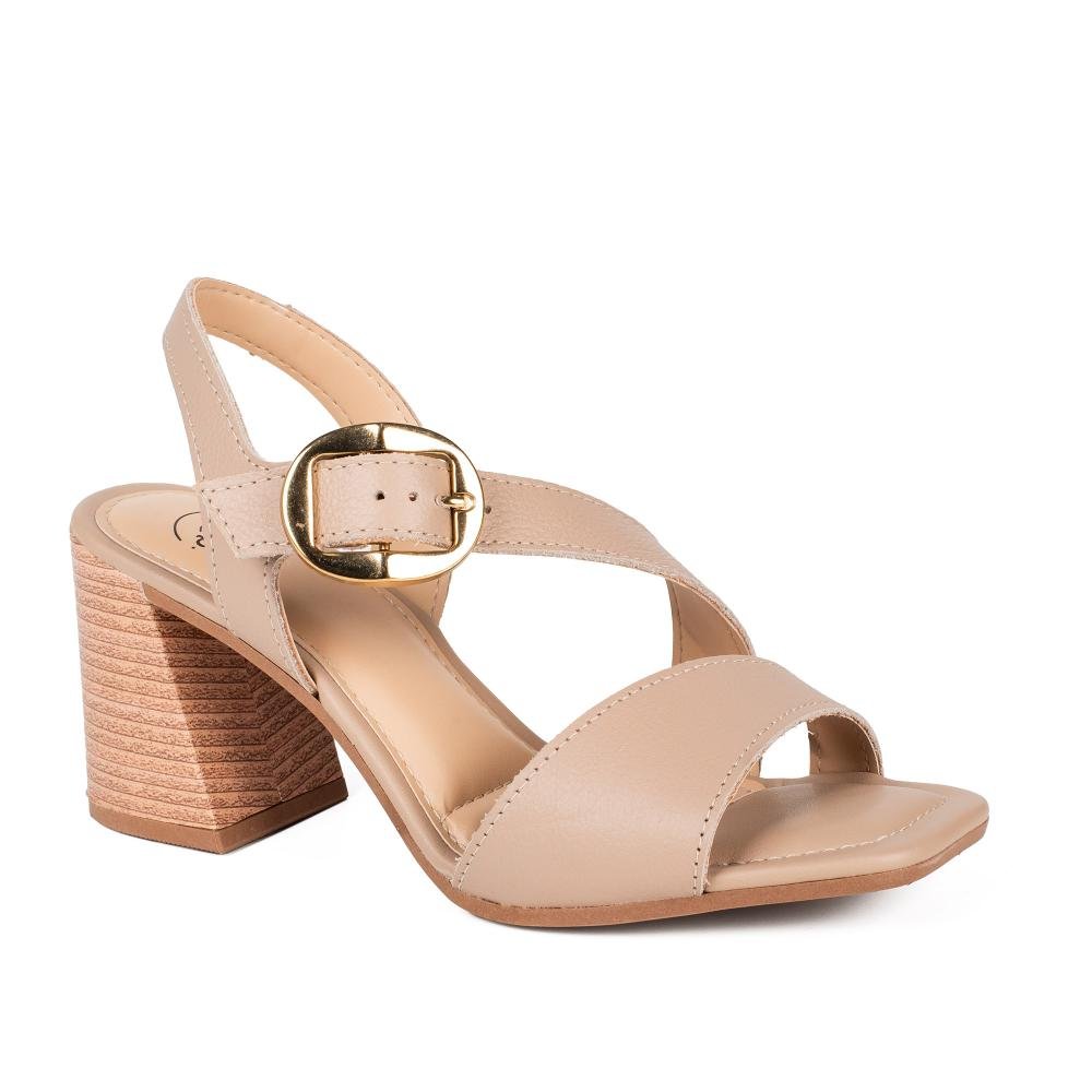 Sandália Dakota Em Couro de Salto Bloco Feminina DB162