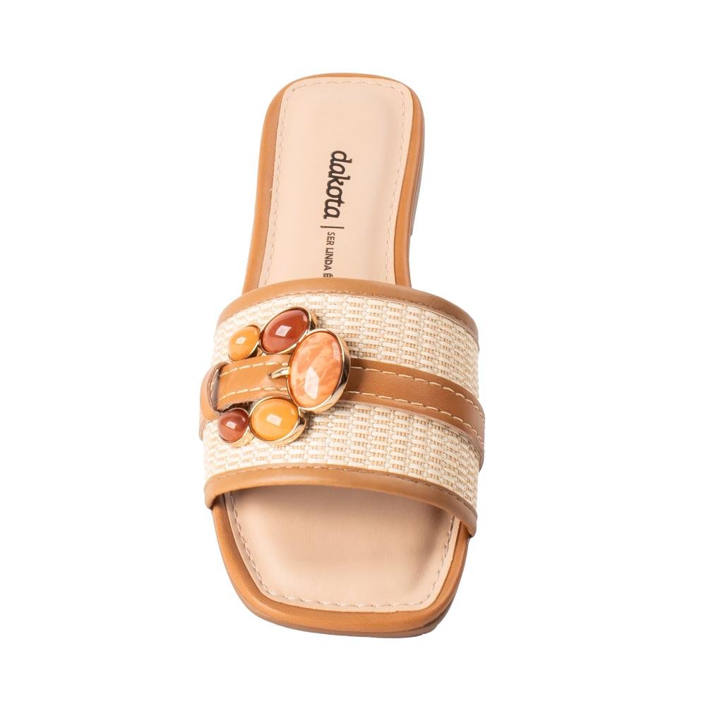 Slide Dakota Feminino Y9383 Caramelo 6