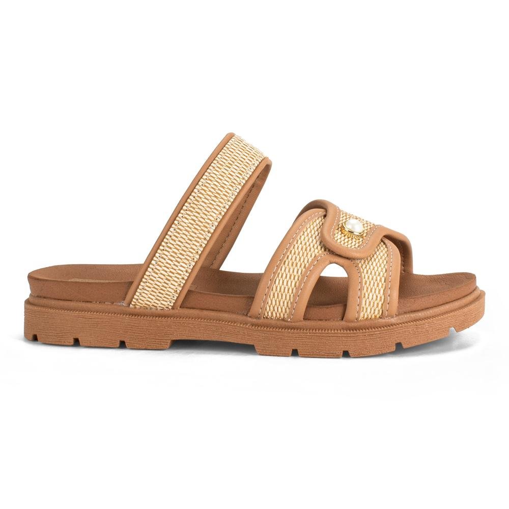 Slide Pink Cats Infantil Flatform V5981 Bege 2