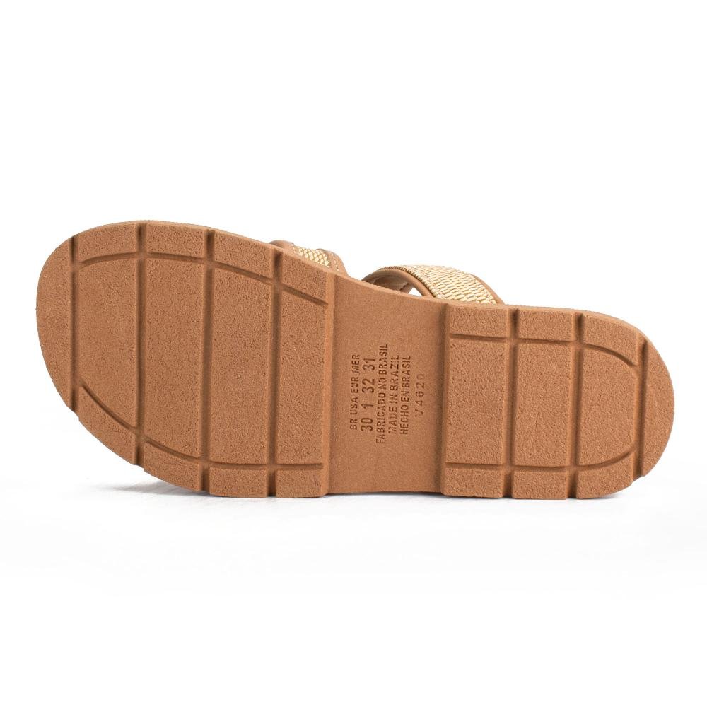 Slide Pink Cats Infantil Flatform V5981 Bege 4