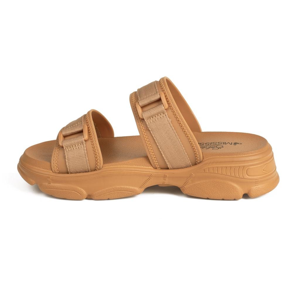 Slide Mississipi Flatform Feminino J0571 Caramelo 4