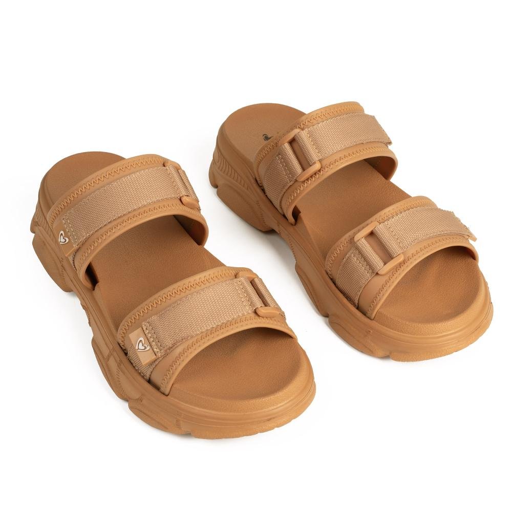 Slide Mississipi Flatform Feminino J0571 Caramelo 6