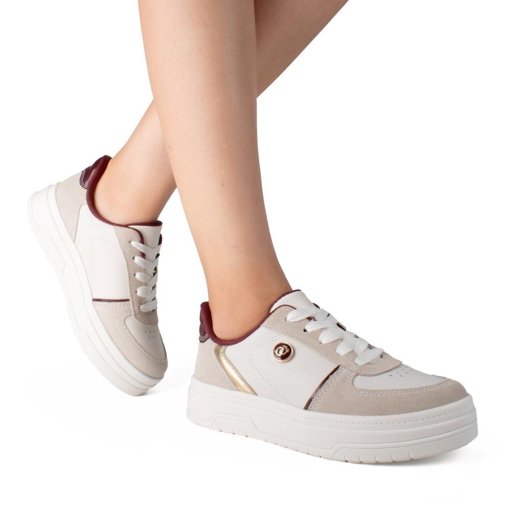 Tênis Dakota Casual Em Couro Feminino D2071 Branco 2