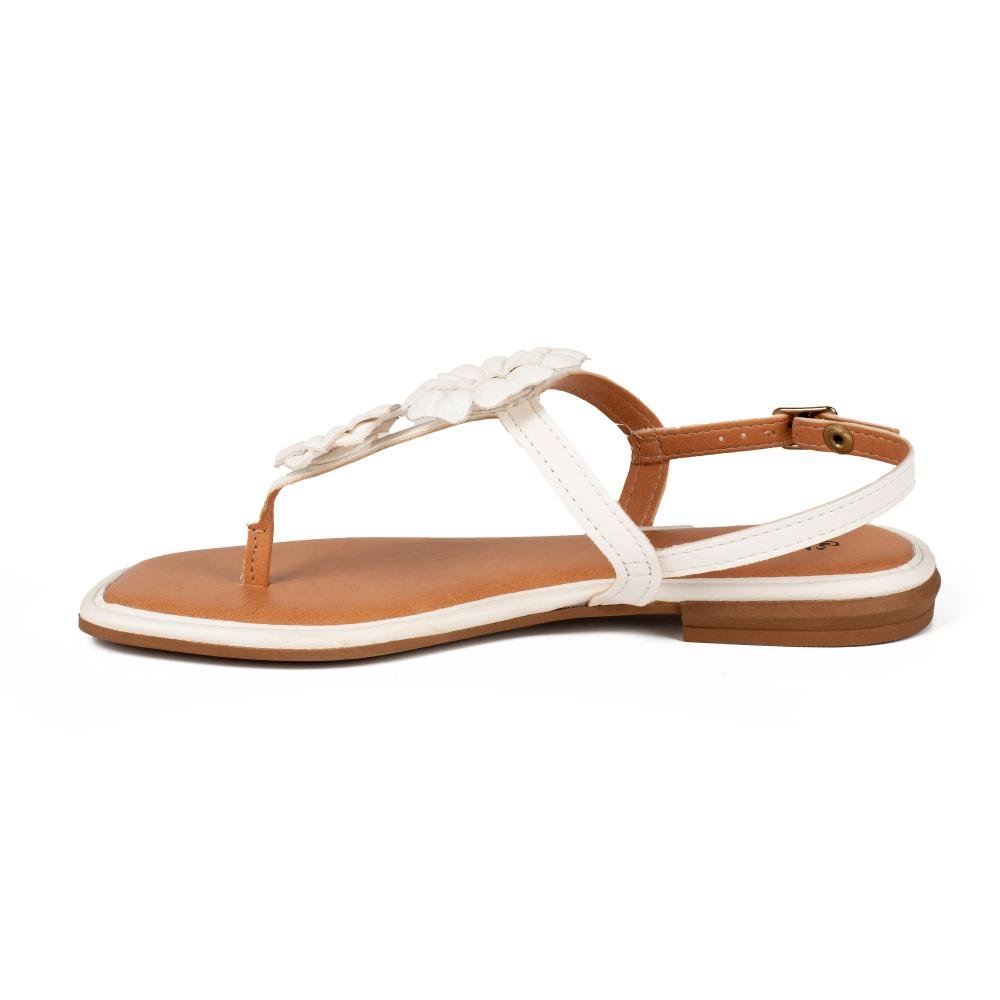 Sandália Mississipi Rasteira Feminina ME633 Branco 4