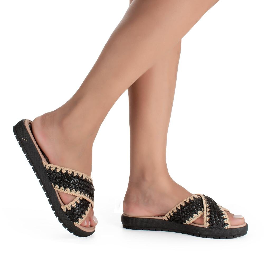 Slide Campesí Flatform Feminino CE185 Preto 2