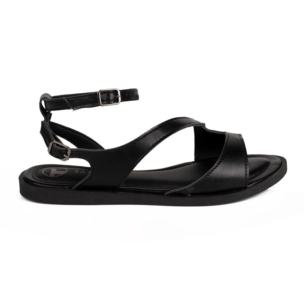 Sandália Tanara Rasteira Feminina T9195 Preto 4