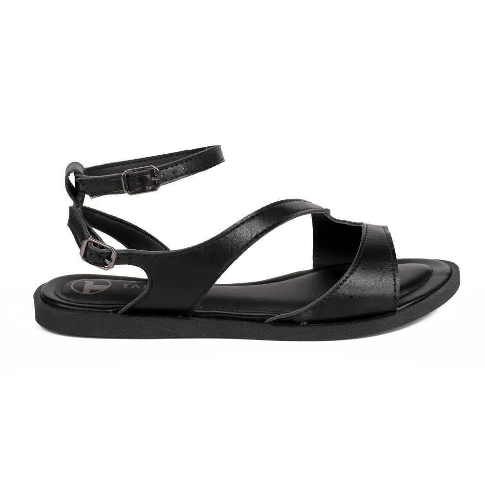 Sandália Tanara Rasteira Feminina T9195 Preto 5
