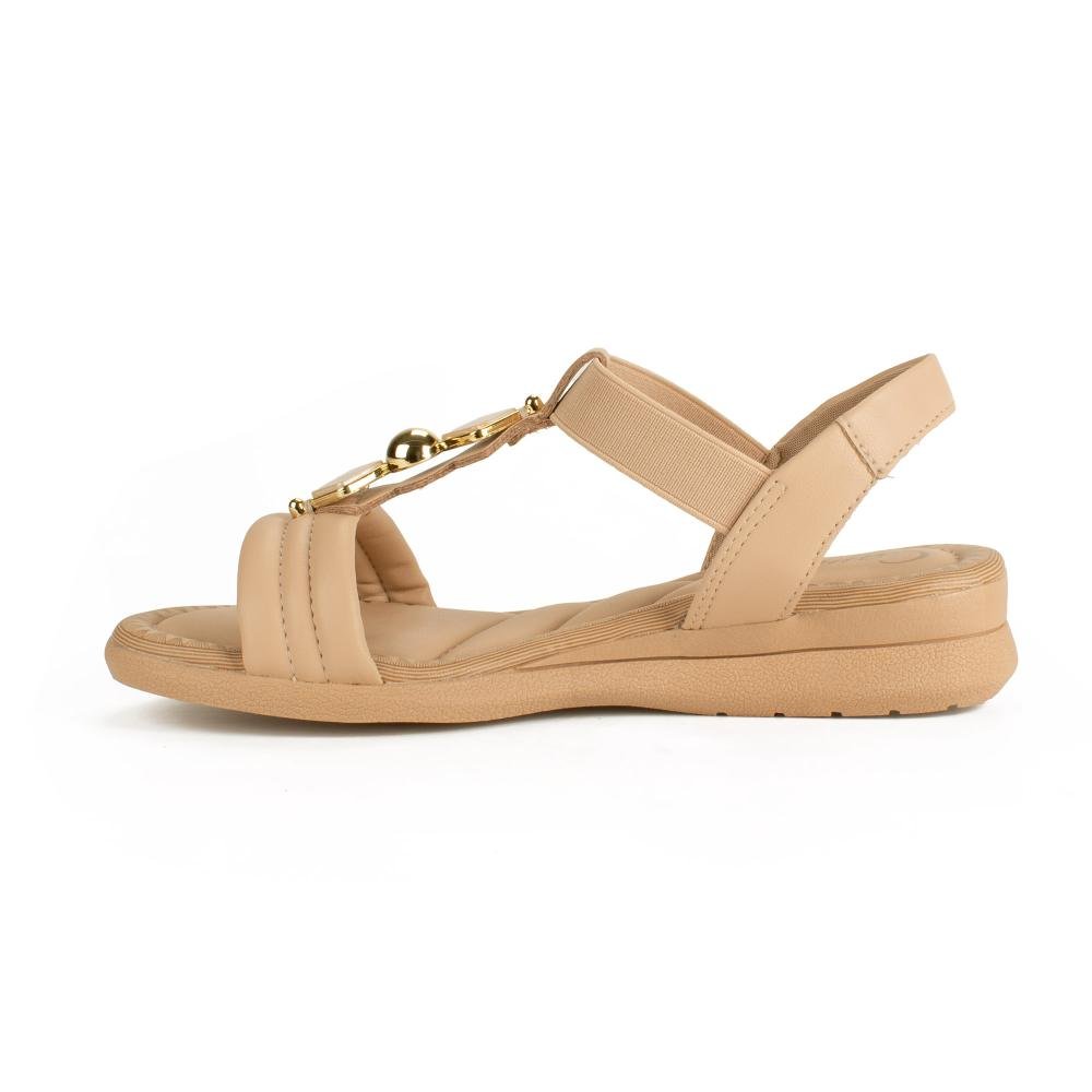 Sandália Campesí Anabela Feminina CP771 Bege 3