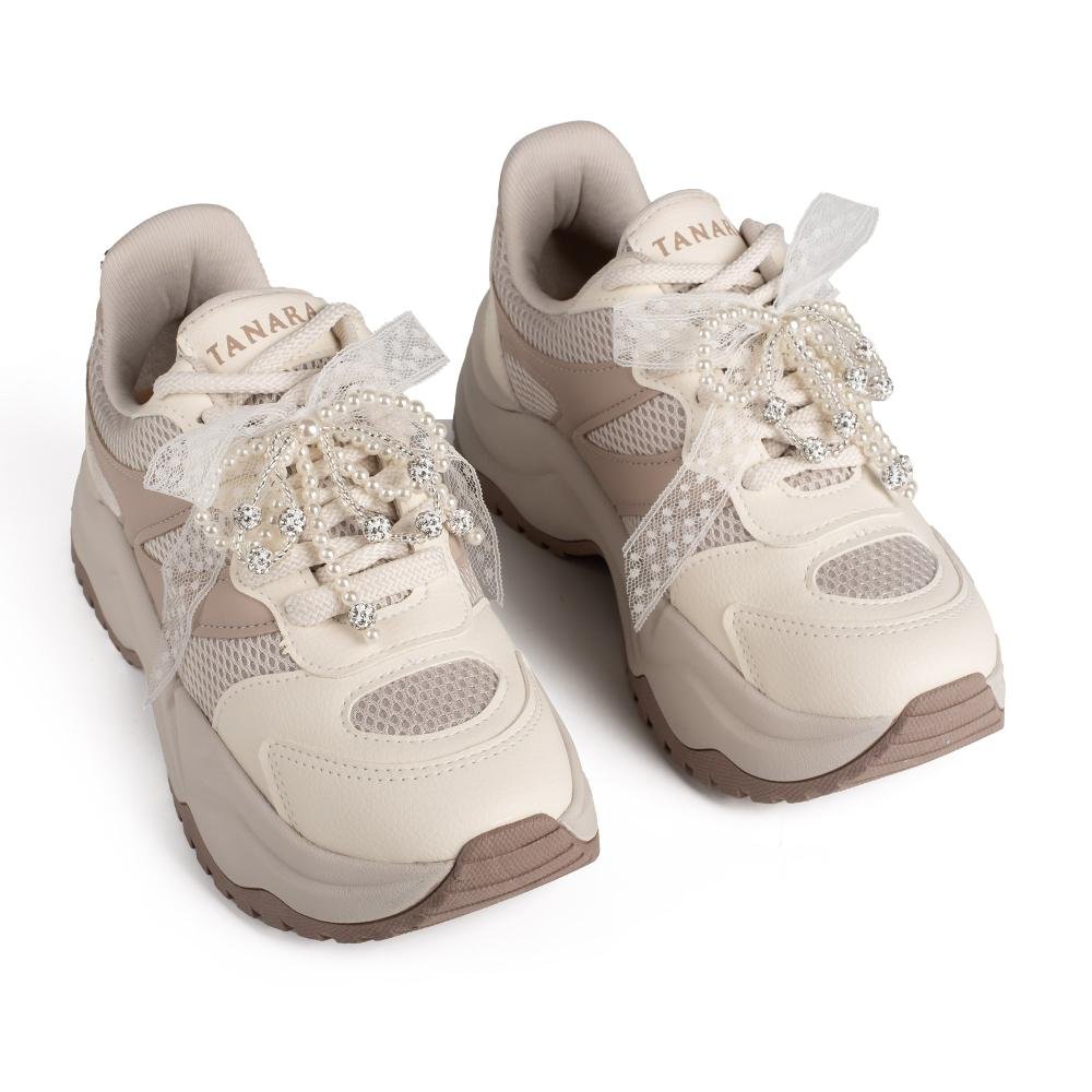 Dad Sneaker Tanara Feminino T9135 Bege 5