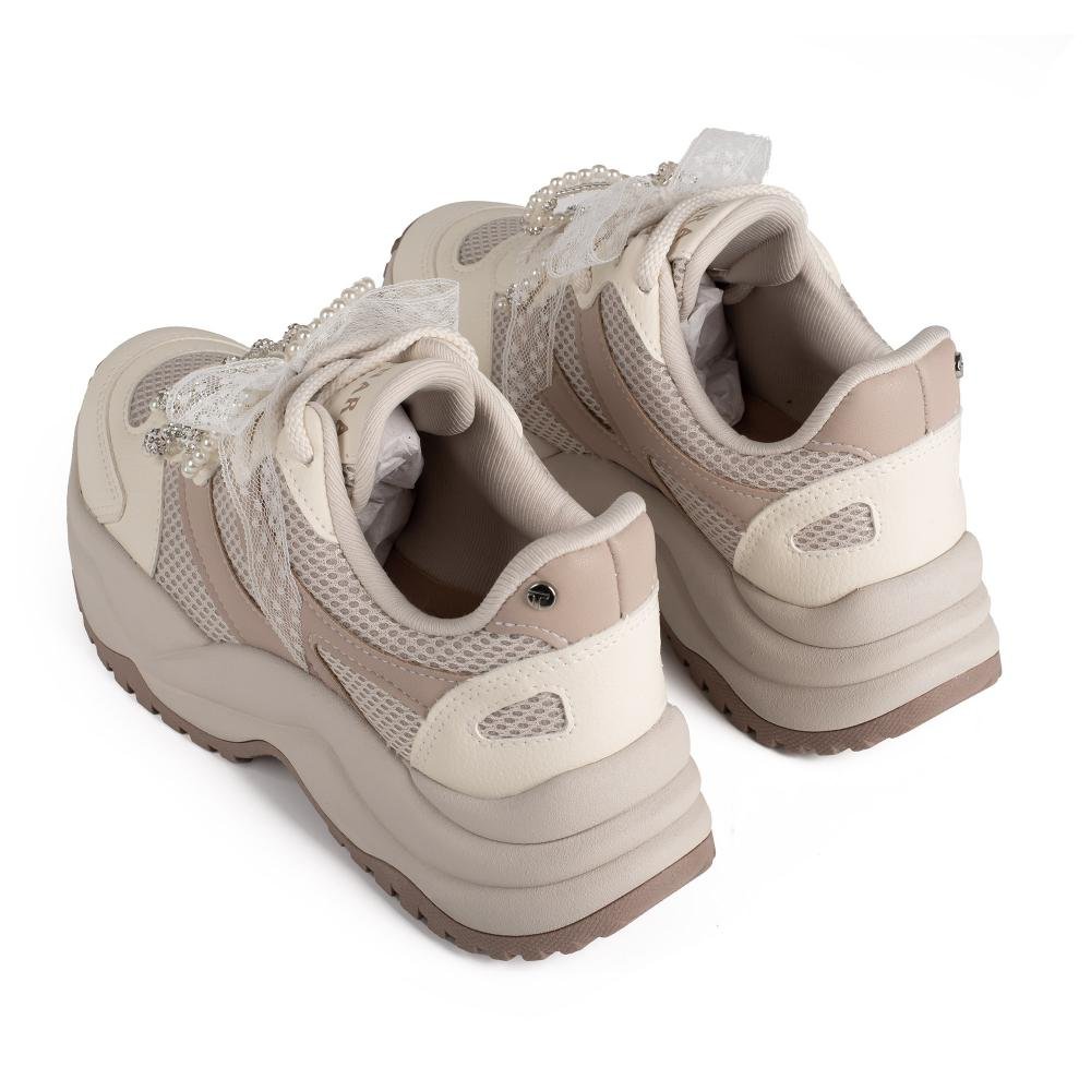 Dad Sneaker Tanara Feminino T9135 Bege 6