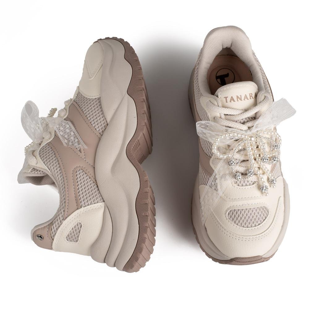 Dad Sneaker Tanara Feminino T9135 Bege 7