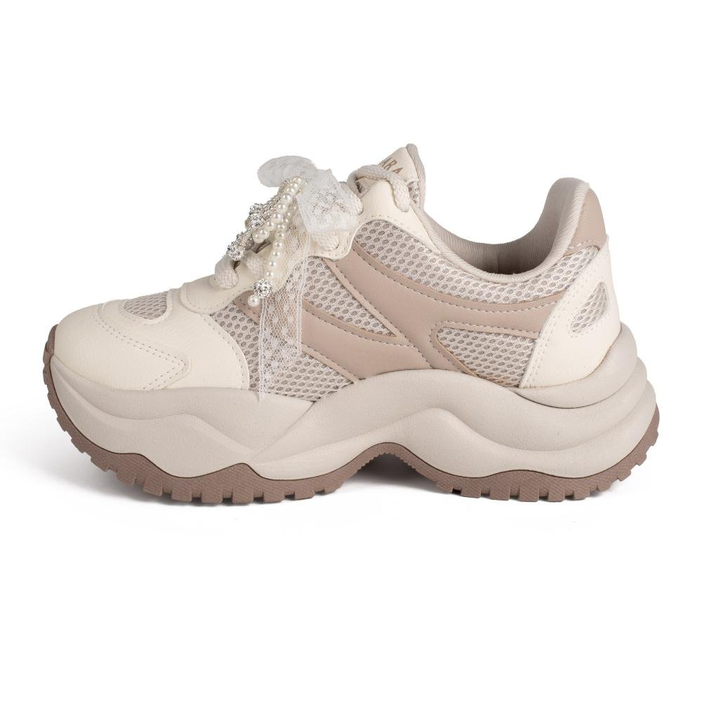 Dad Sneaker Tanara Feminino T9135 Bege 3