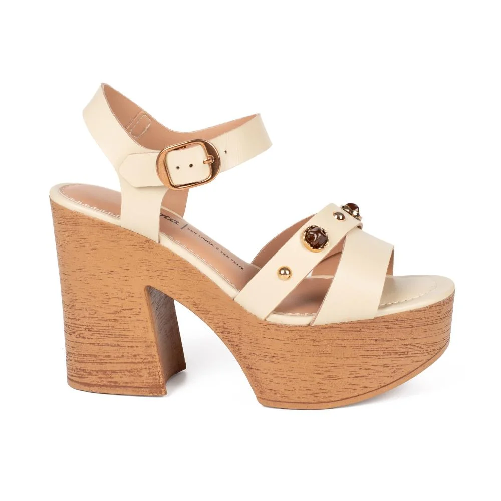 Sandália Dakota Plataforma Feminina DB033 Bege 3