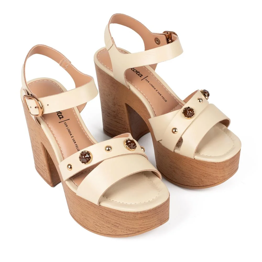 Sandália Dakota Plataforma Feminina DB033 Bege 6