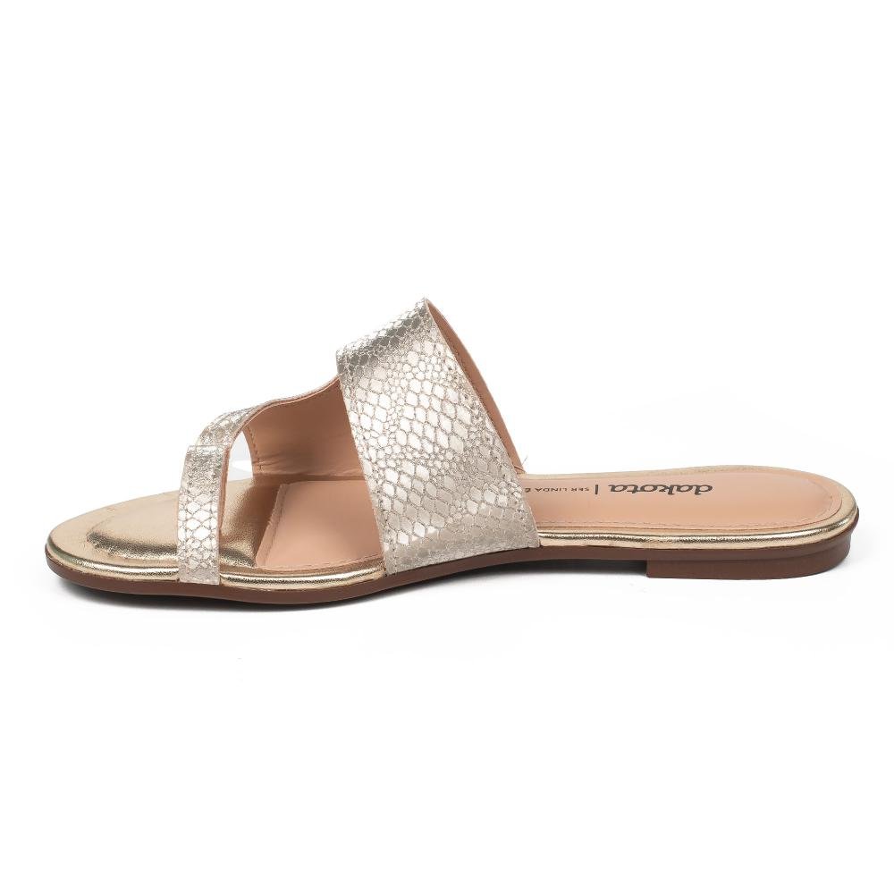 Slide Dakota Metalizado Feminino DB742 Dourado 4