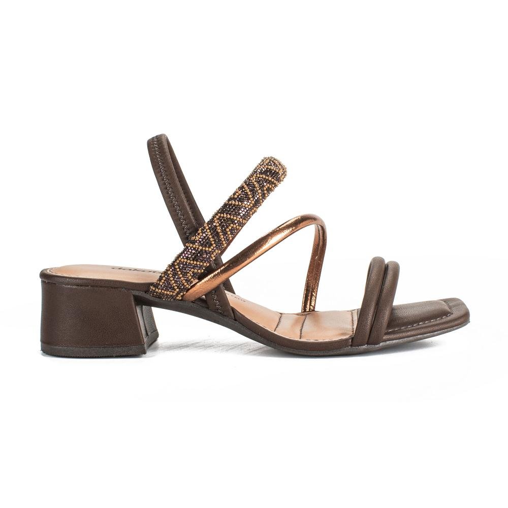 Sandália Dakota de Salto Bloco Feminina DB063 Café 3