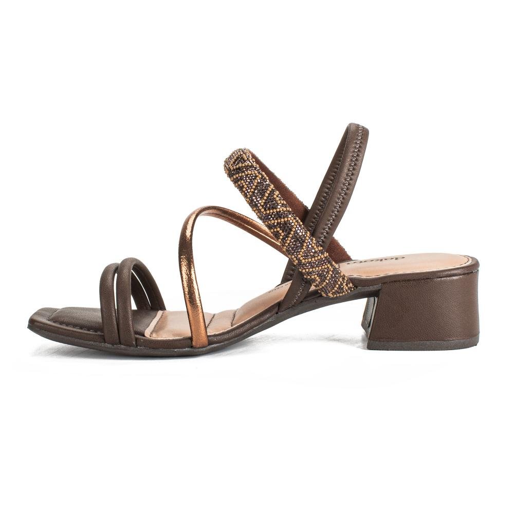 Sandália Dakota de Salto Bloco Feminina DB063 Café 4