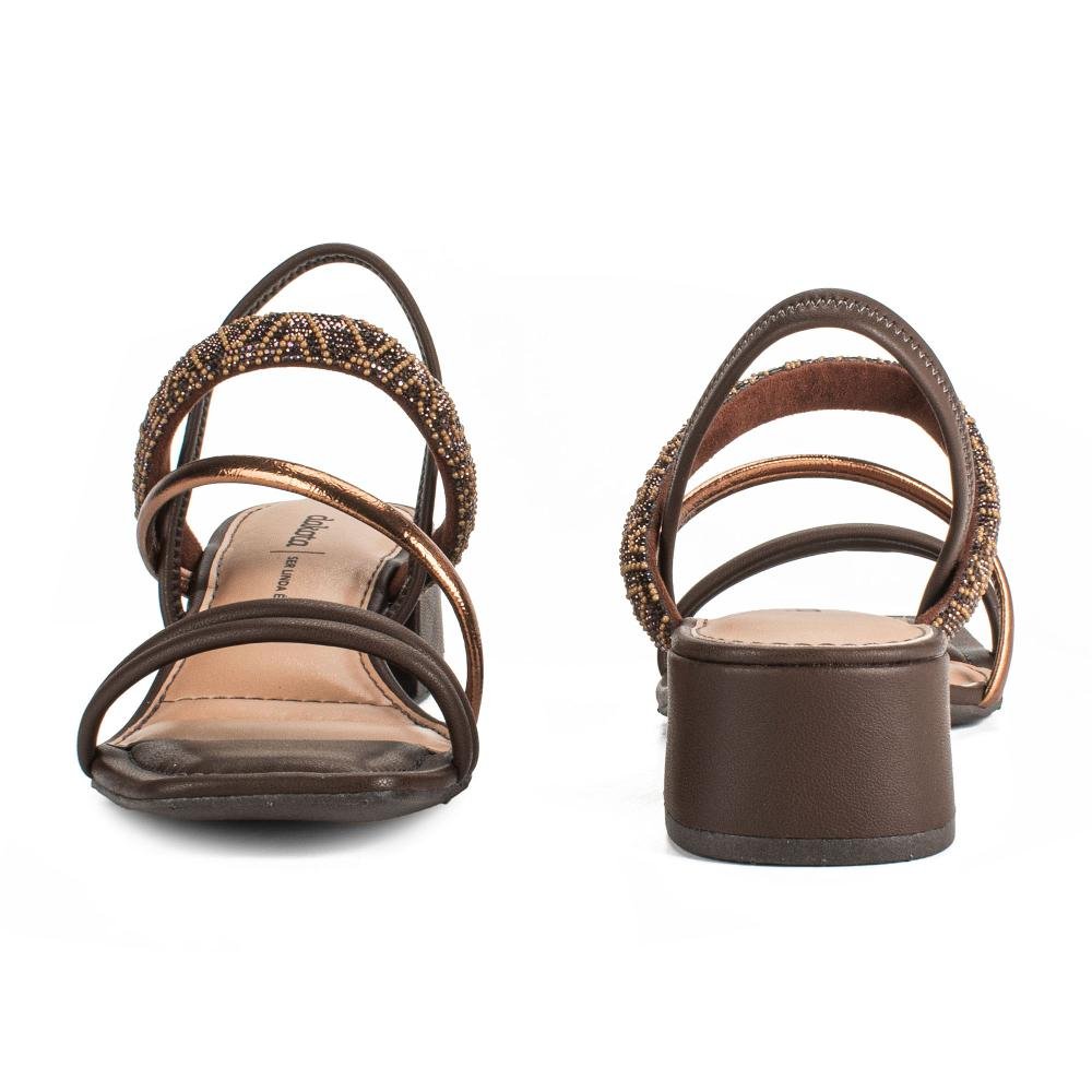 Sandália Dakota de Salto Bloco Feminina DB063 Café 6