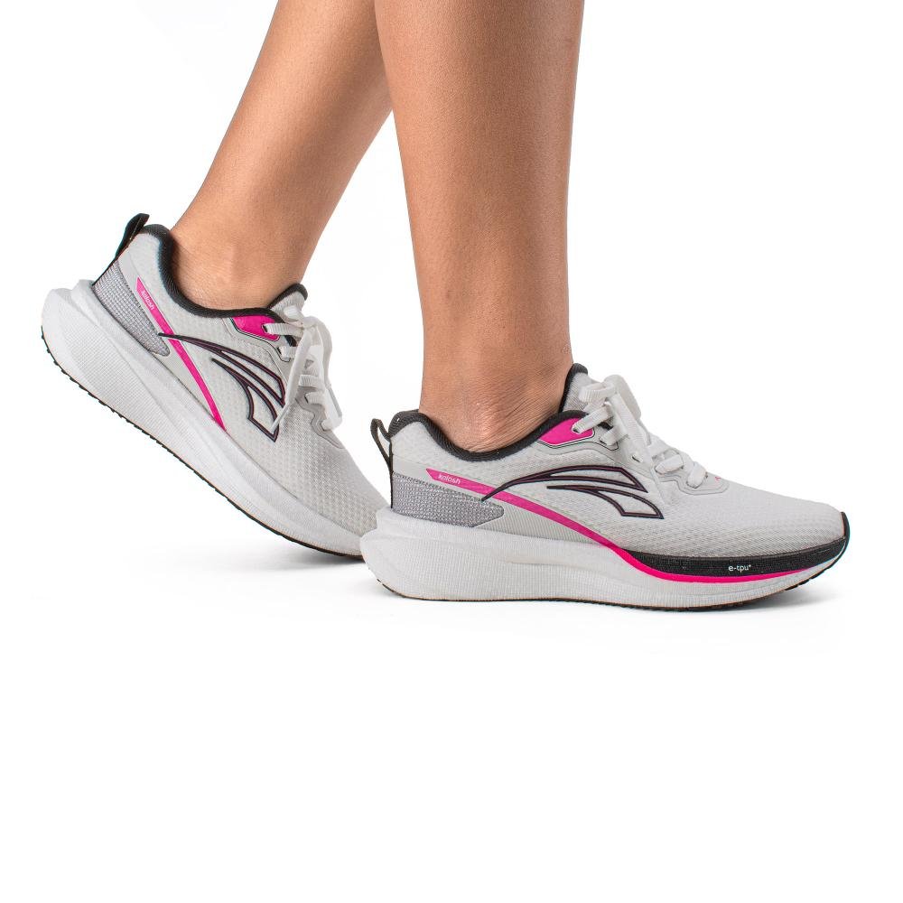 Tênis Kolosh Esportivo Feminino E0605 Branco/Rosa 2