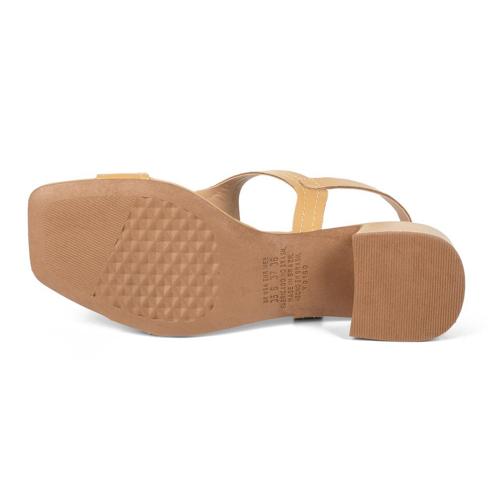 Sandália Dakota de Salto Bloco Feminina DB064 Bege 5