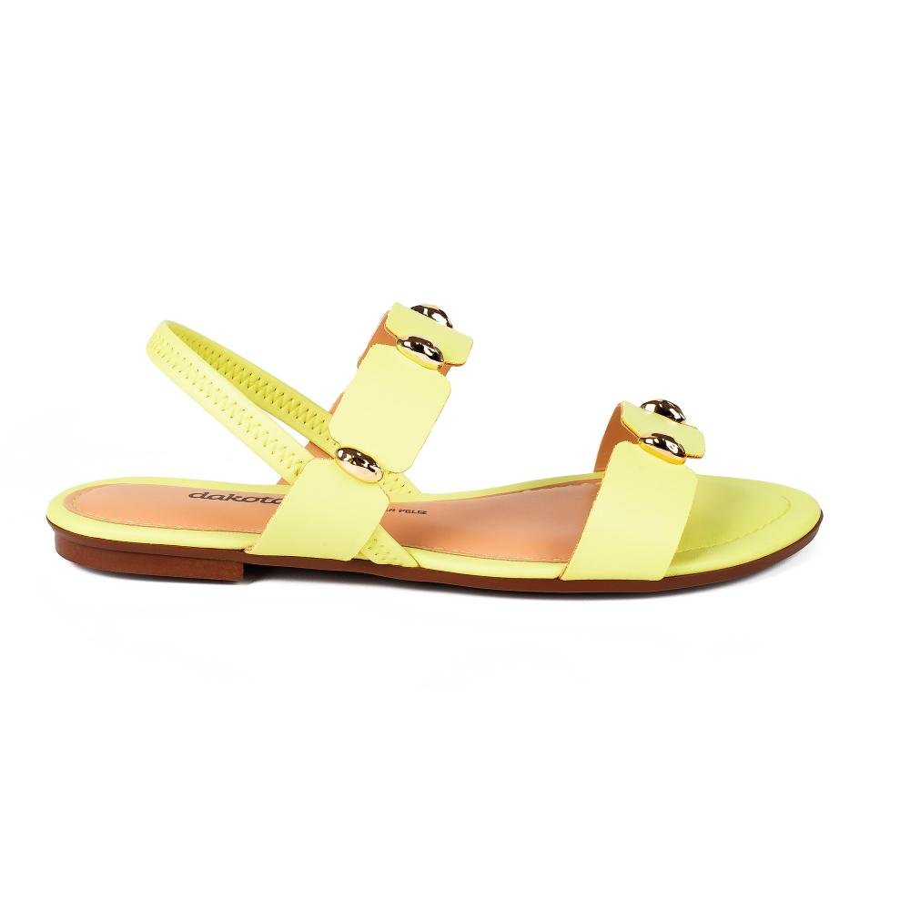 Sandália Dakota Rasteira Feminina DB741 Amarelo 2