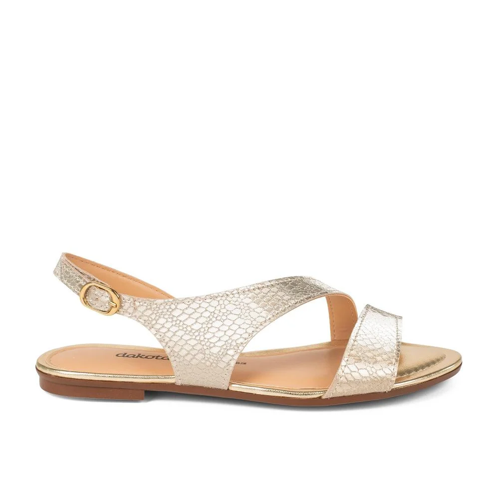 Sandália Dakota Rasteira Feminina DB743 Dourado 3