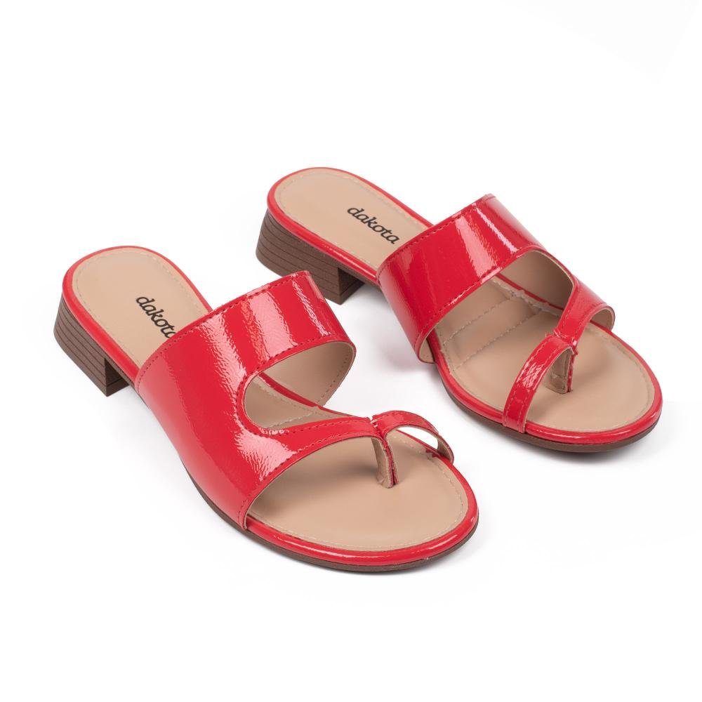 Tamanco Dakota de Salto Bloco Feminino DB752 Vermelho 6