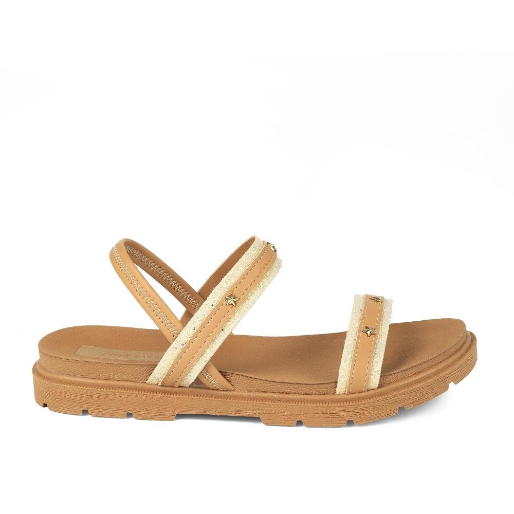 Sandália Pink Cats Infantil Flatform V5982 Bege 2