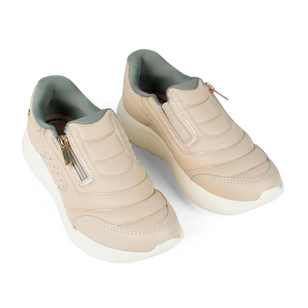 Tênis Kolosh Esportivo Slip On Feminino E0646 Bege 5