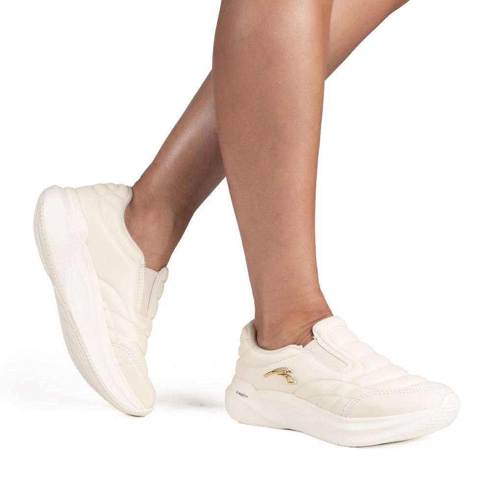 Tênis Kolosh Esportivo Slip On Feminino E0566 Off White 2