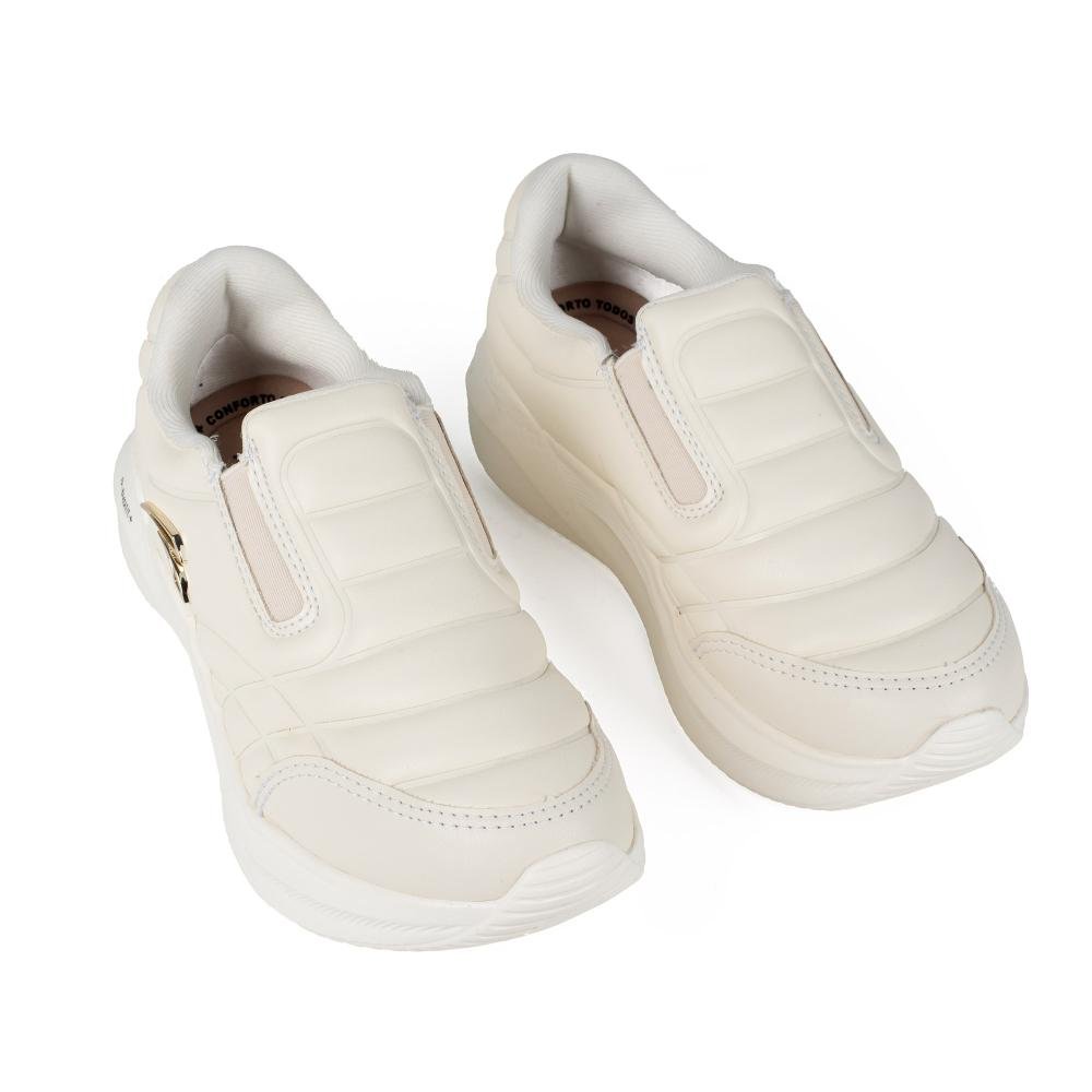 Tênis Kolosh Esportivo Slip On Feminino E0566 Off White 5