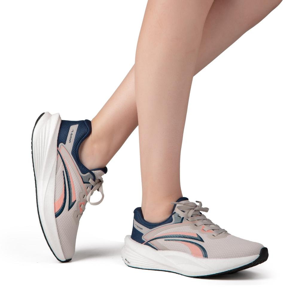 Tênis Kolosh Perform 2.0 Esportivo Feminino E0703 Cinza/Azul 2