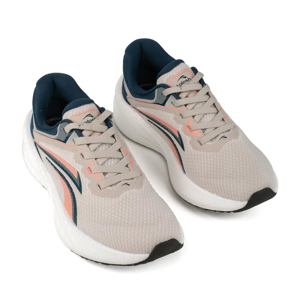 Tênis Kolosh Perform 2.0 Esportivo Feminino E0703 Cinza/Azul 5