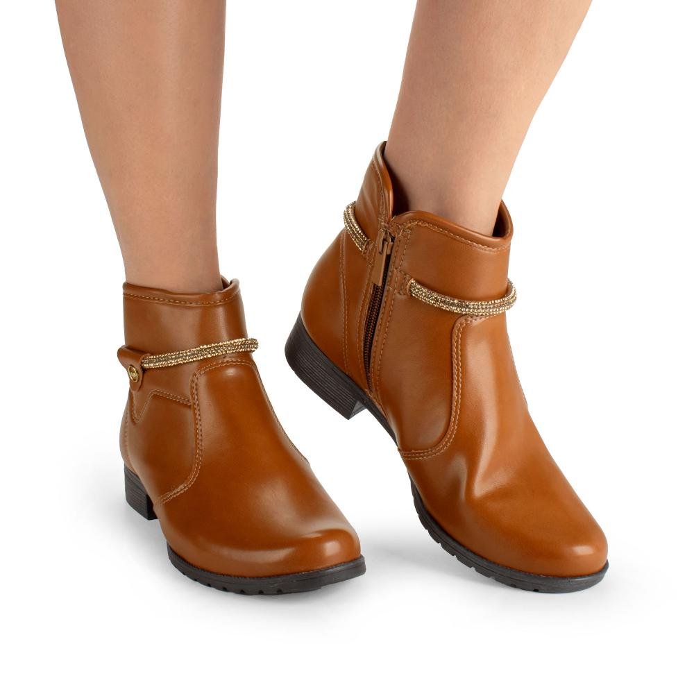 Bota Dakota de Cano Curto Feminina D2182 Caramelo 2
