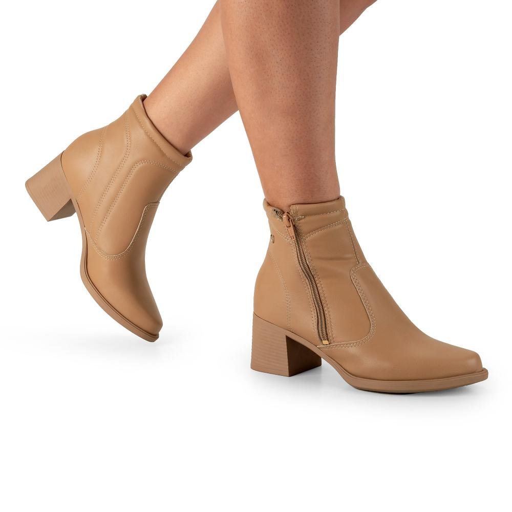 Bota Mississipi de Cano Curto Feminina MC854 Bege 2