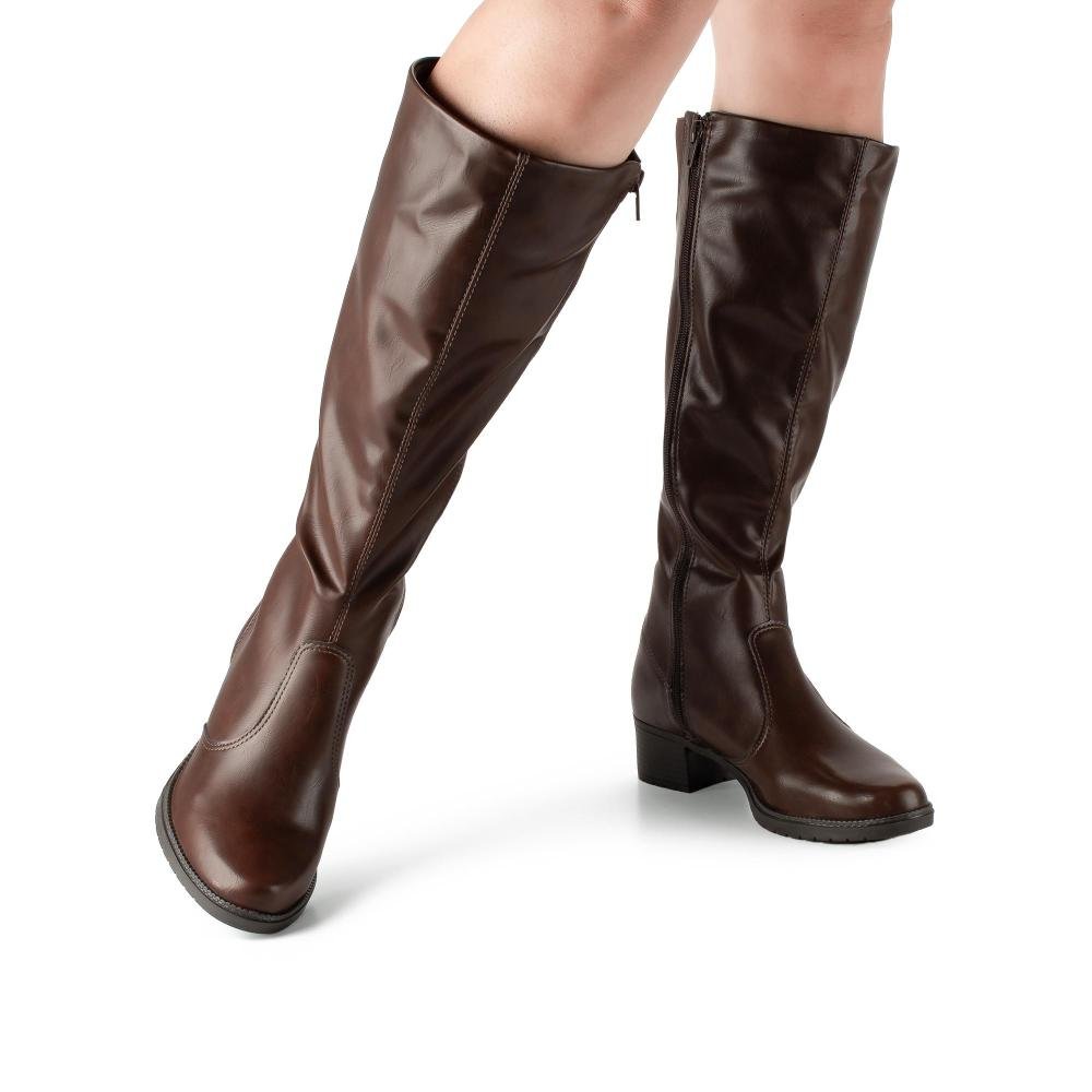 Bota Mississipi de Cano Longo Feminina J0332 Marrom 2