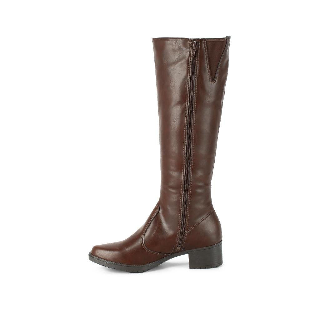Bota Mississipi de Cano Longo Feminina J0332 Marrom 4