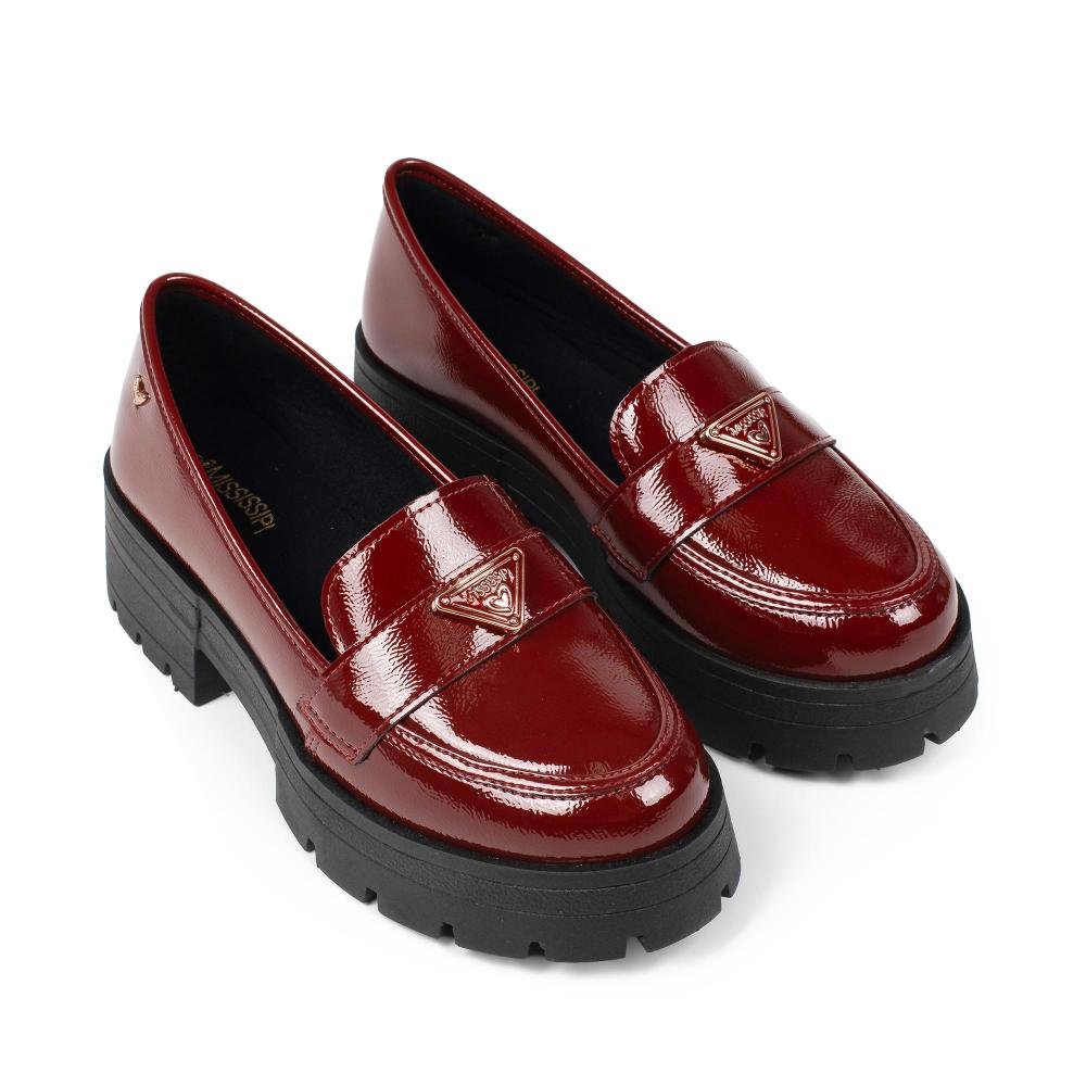 Sapato Mississipi Loafer Feminino J1082 Vermelho 6