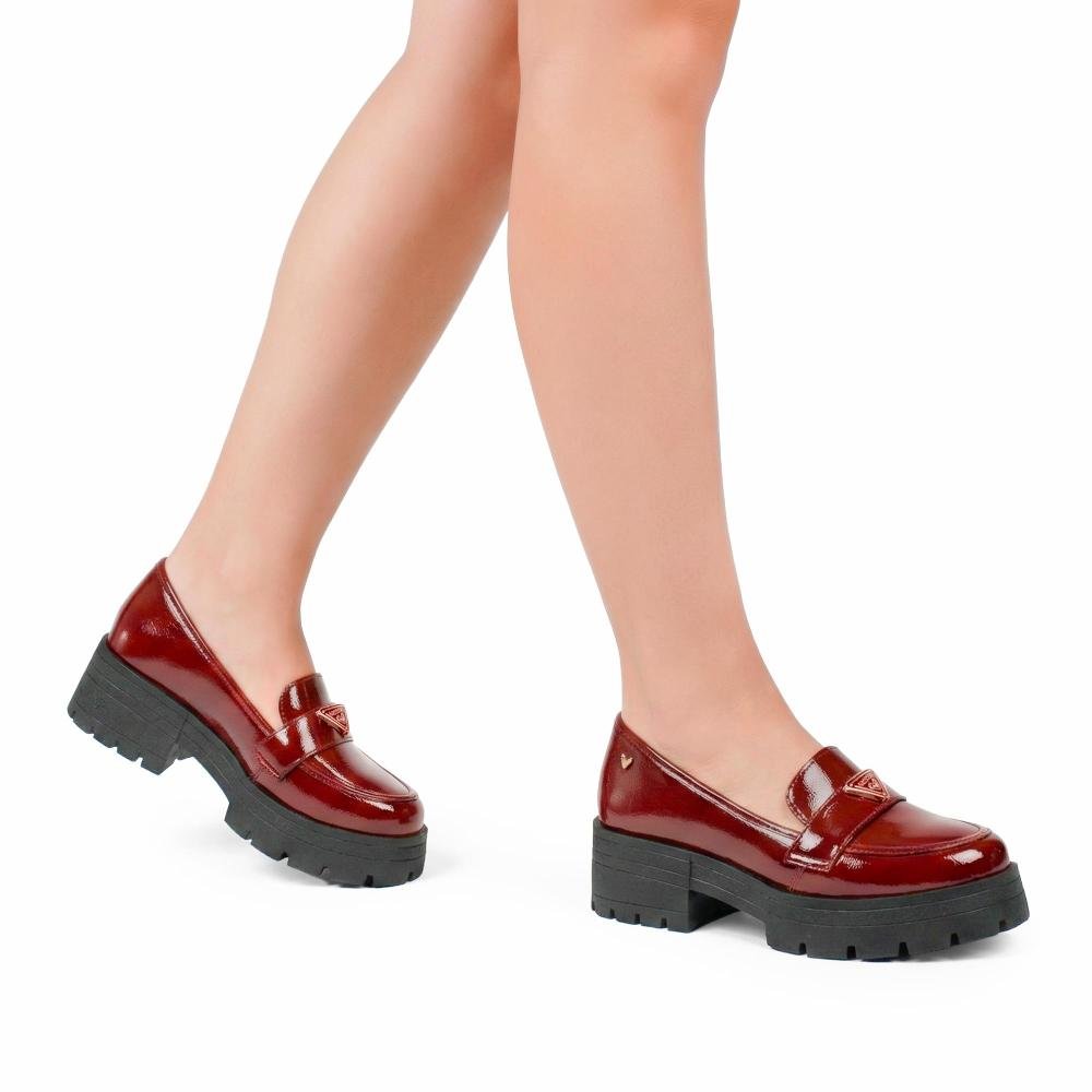 Sapato Mississipi Loafer Feminino J1082 Vermelho 2