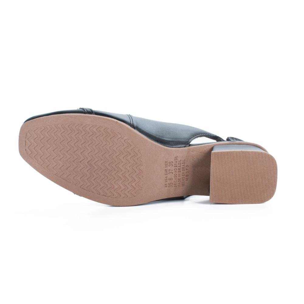 Sapato Mississipi de Salto Bloco Feminino MB371 Preto 5